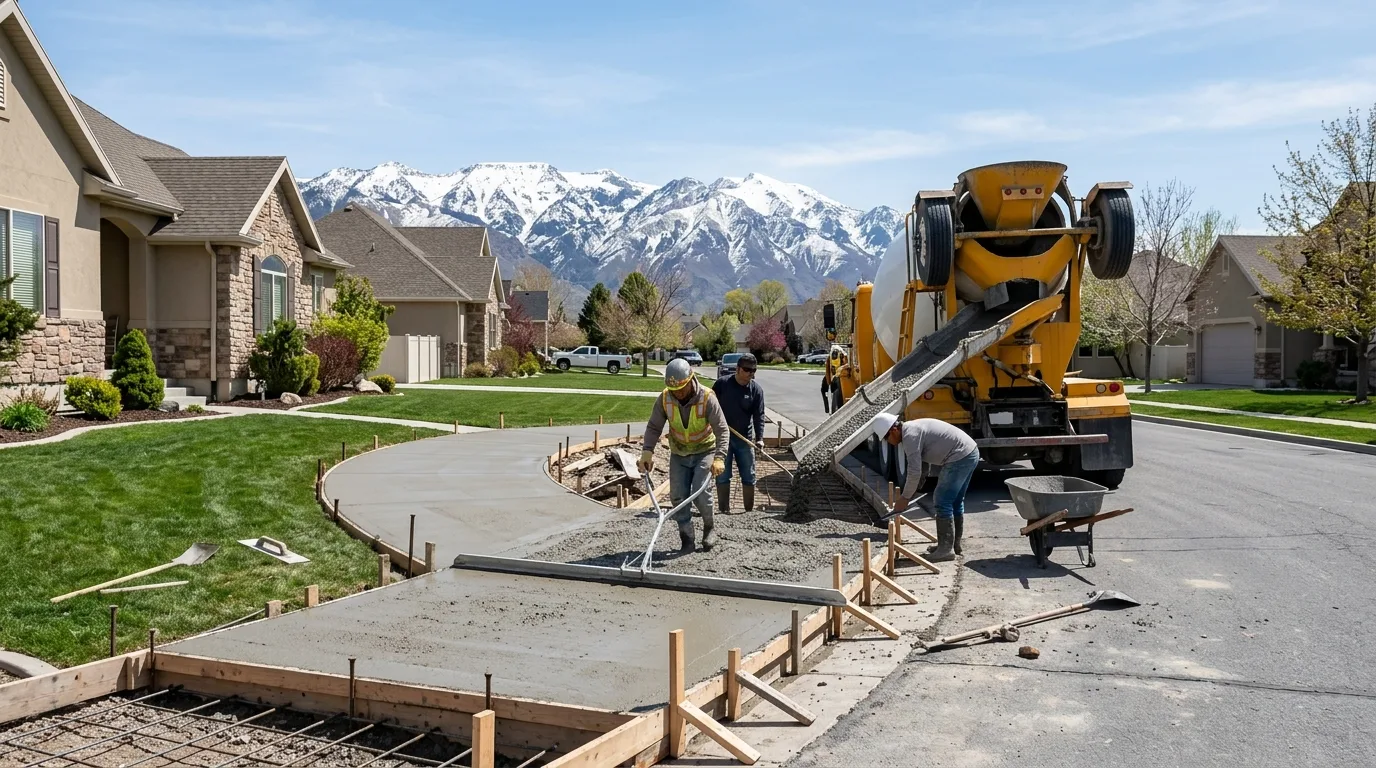 Best Time to Pour Concrete in Saratoga Springs UT